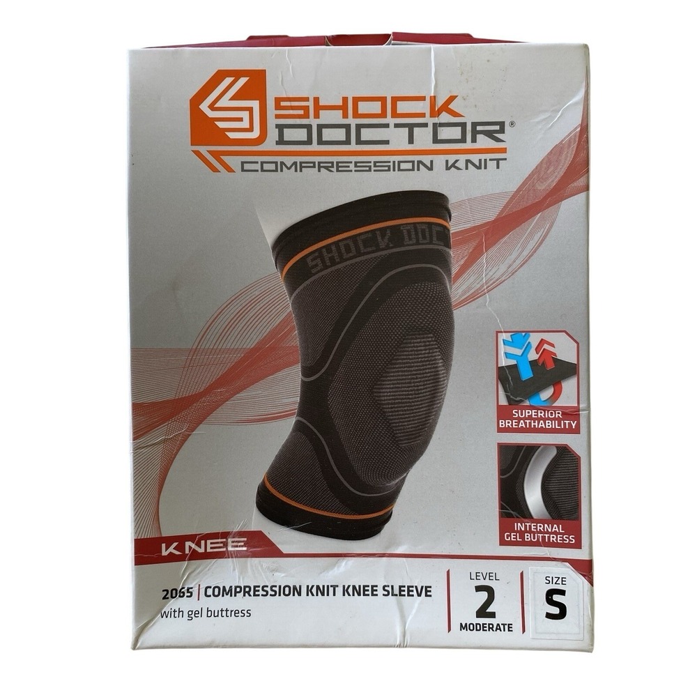 Shock Doctor Compression Knit Knee Sleeve Size Small Level 2 Gel Buttress‎ 2065